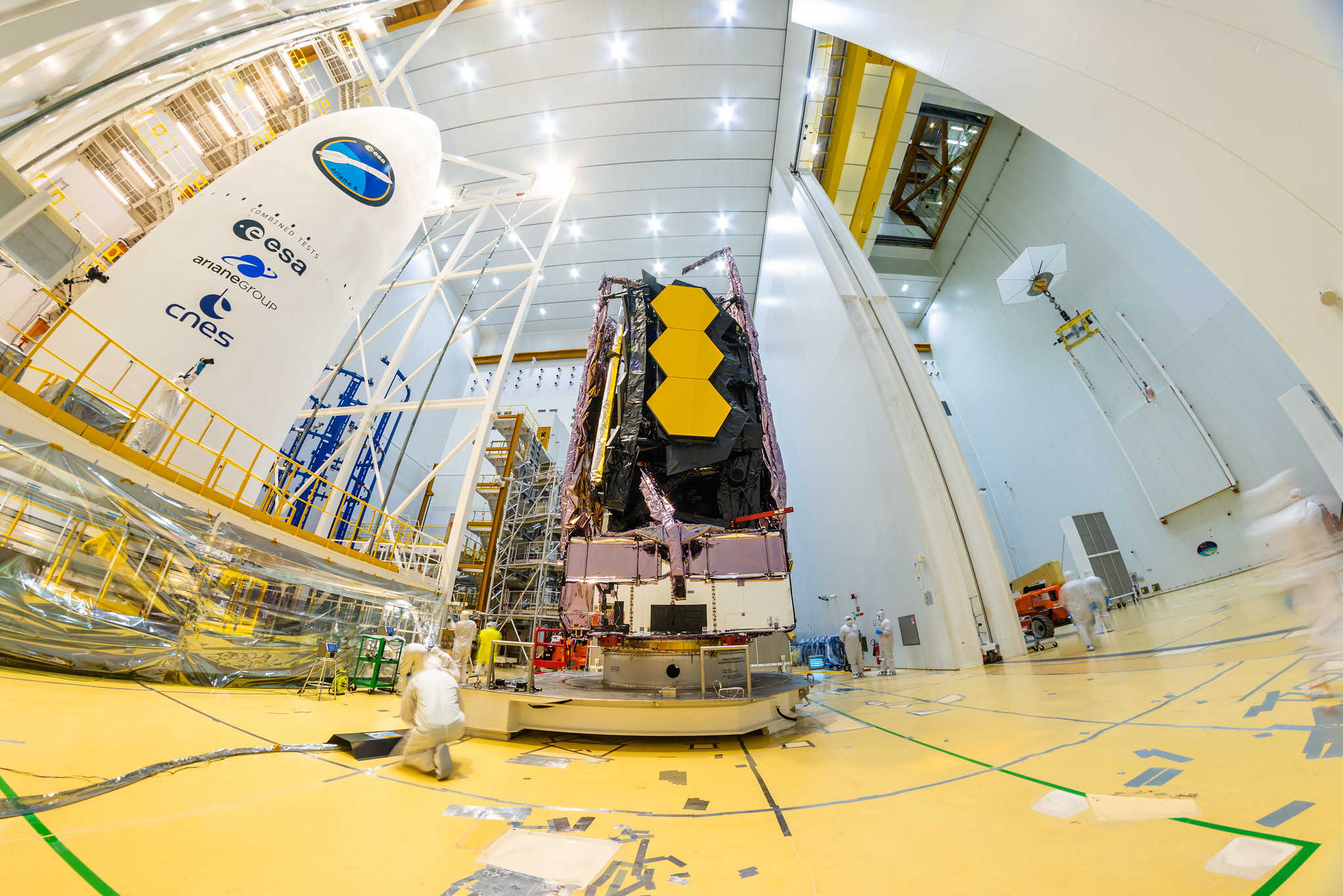 On Saturday December 11, NASA's James Webb Space Telescope was secured on top of the Ariane 5 rocket that will launch it into space from the European spaceport in French Guiana.