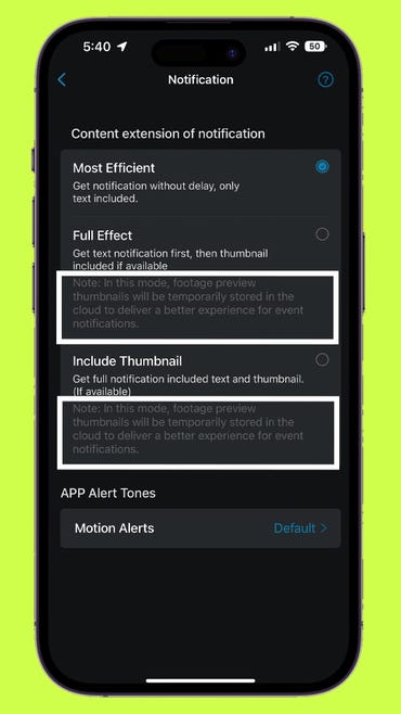 Screenshot of the updated Eufy Security app