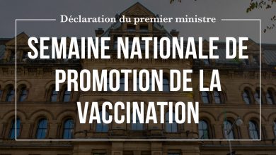 Declaration of the premier minister for the National Semaine de promotion de la vaccination