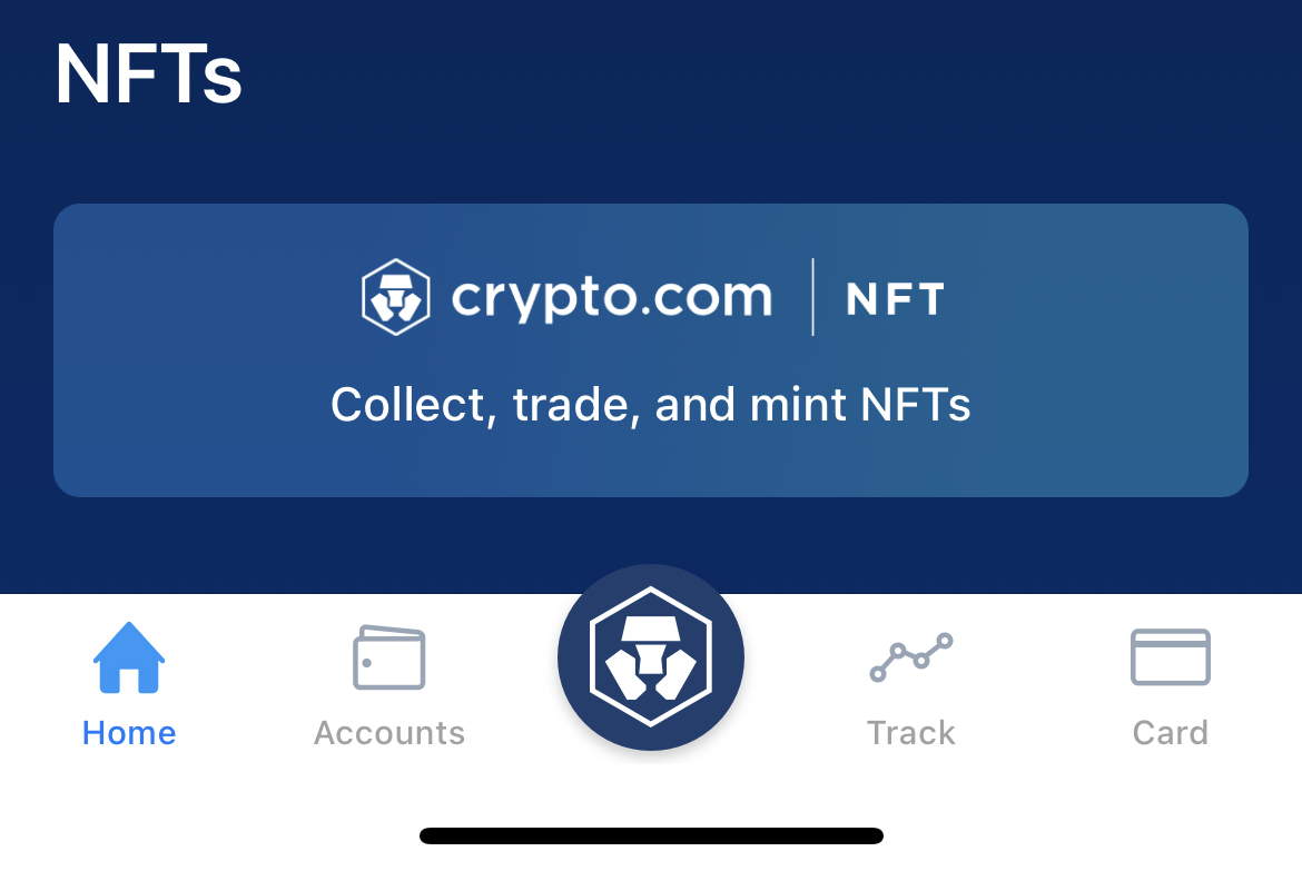Crypto.com NFT button